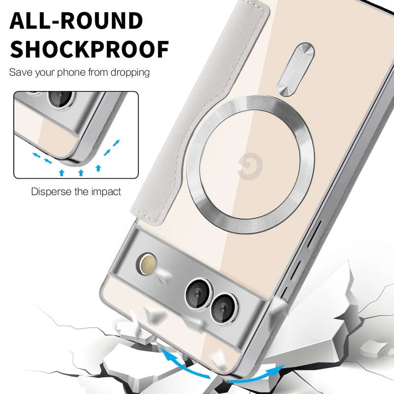For Google Pixel 7a MagSafe Magnetic RFID Anti-theft Leather Phone Case(Grey)