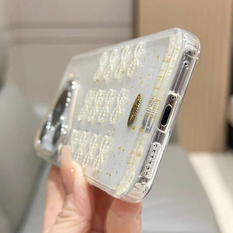 For Huawei P60 / P60 Pro Gold Foil Pearl Bow TPU Phone Case(Gold Foil Bows)