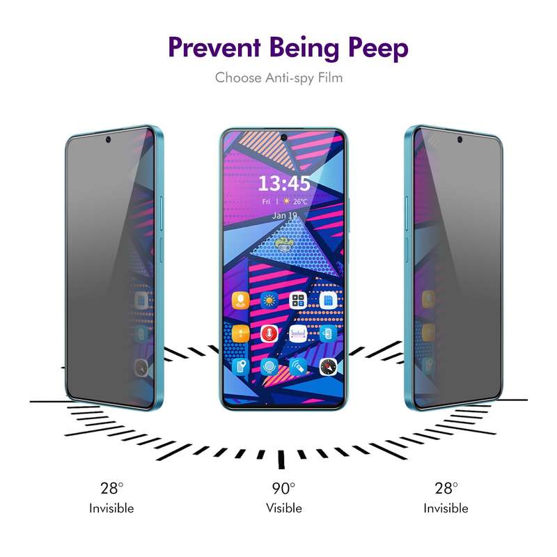 For vivo V30 Lite ENKAY Hat-Prince 28 Degree Anti-peeping Privacy Silk Print Tempered Glass Fil