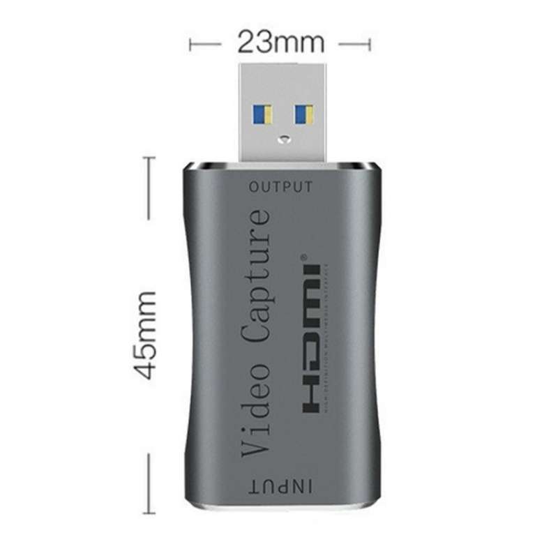 C30 For Game Live Streaming Aluminum Alloy USB Male to HDMI Female HD Video Capture Card
