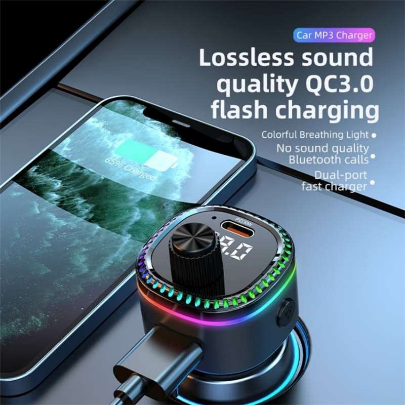 C58 Car MP3 Music Player Type-C + USB Car Charger Bluetooth Adapter FM Transmitter