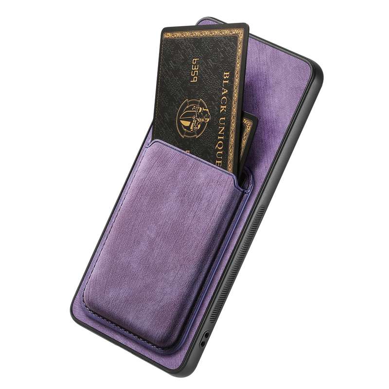 For Huawei Pura 70 Pro+ Retro Leather Card Bag Magnetic Phone Case(Purple)