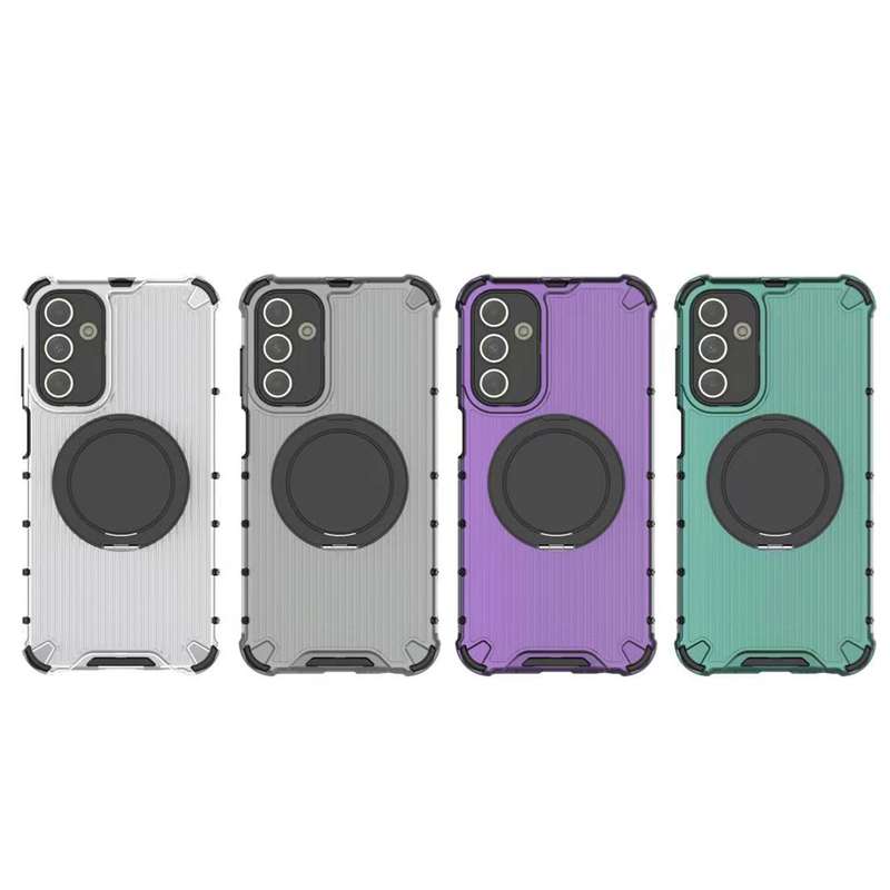 For Samsung Galaxy A54 5G Raster Airbag Anti-fall Rotating Bracket Phone Case(Green)