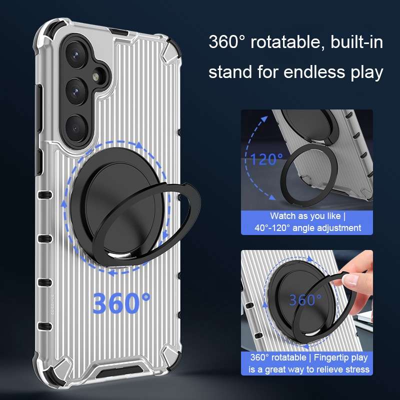 For Samsung Galaxy A54 5G Raster Airbag Anti-fall Rotating Bracket Phone Case(Green)