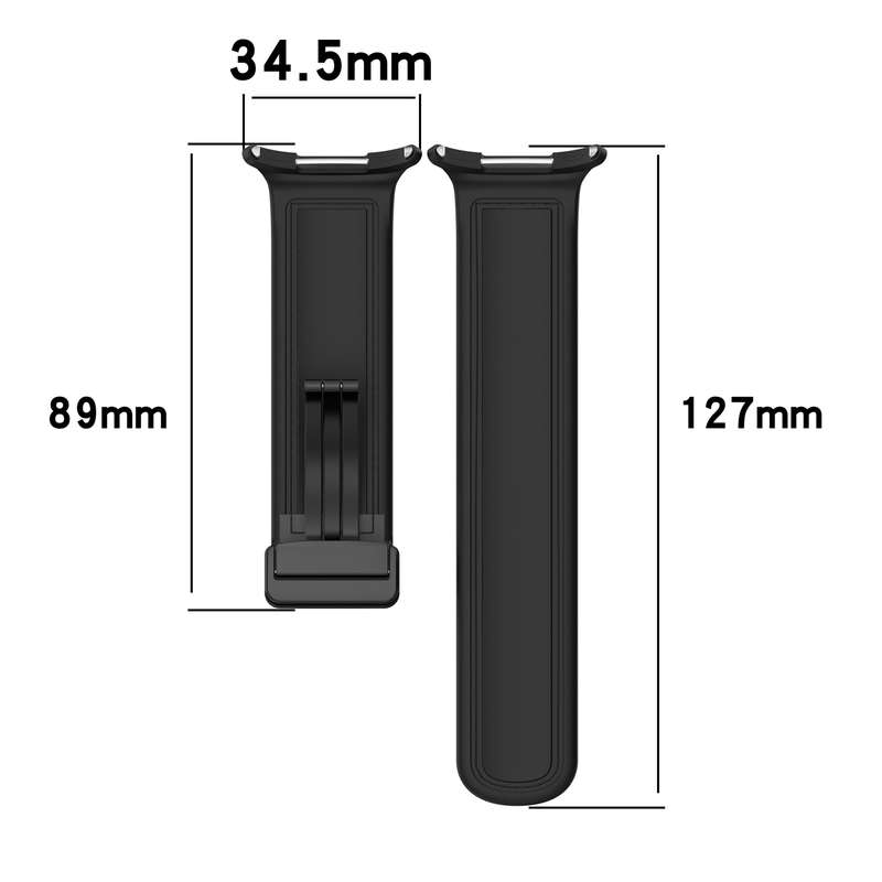 For Samsung Galaxy Watch 7 Ultra 47mm Magnetic Folding Buckle Silicone Leather Watch Band(Light