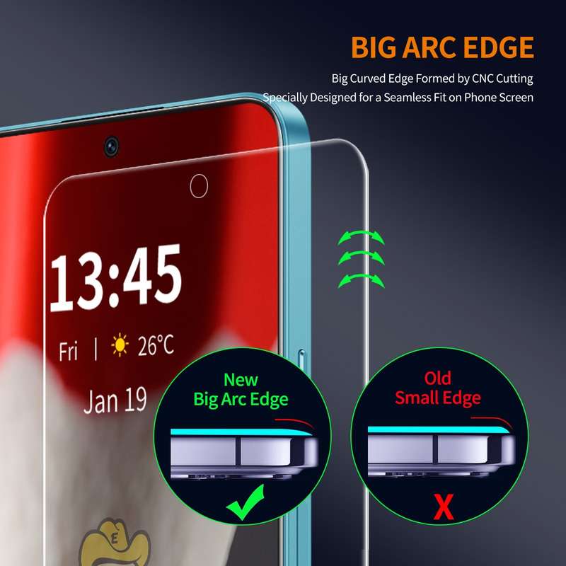 For Google Pixel 9 10pcs ENKAY 9H Big Arc Edge High Aluminum-silicon Tempered Glass Film