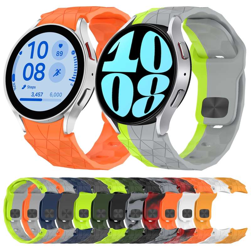 For Samsung Galaxy watch 5 Golf Edition Football Texture Reverse Buckle Silicone Watch Band(Arm