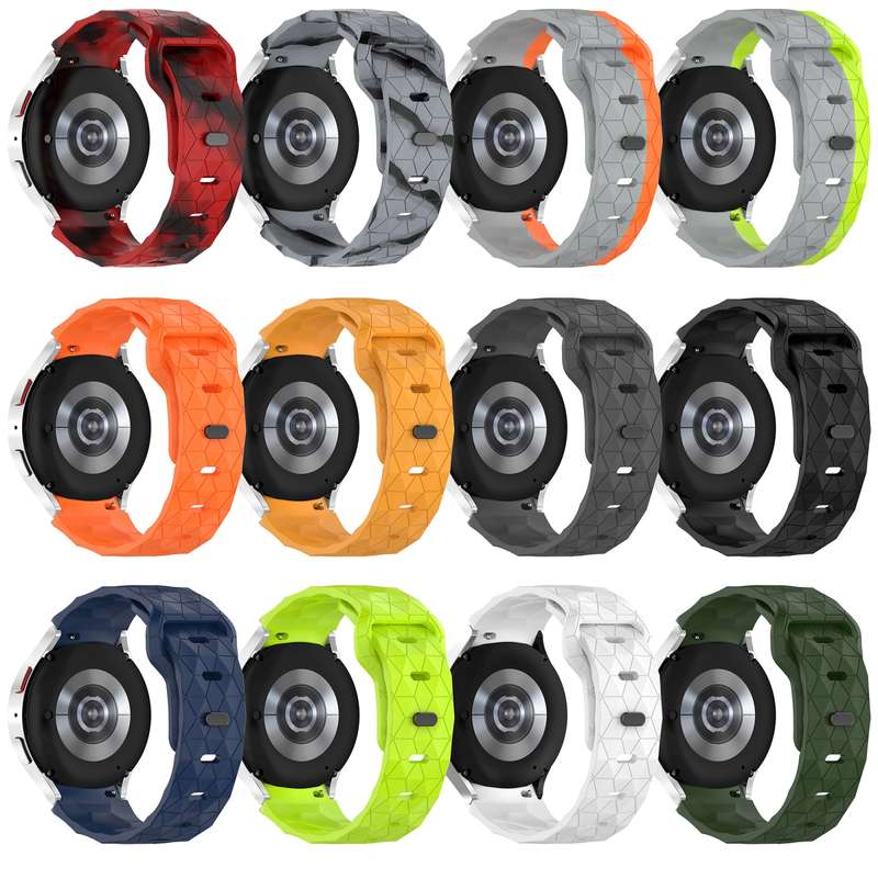 For Samsung Galaxy watch 5 Golf Edition Football Texture Reverse Buckle Silicone Watch Band(Arm