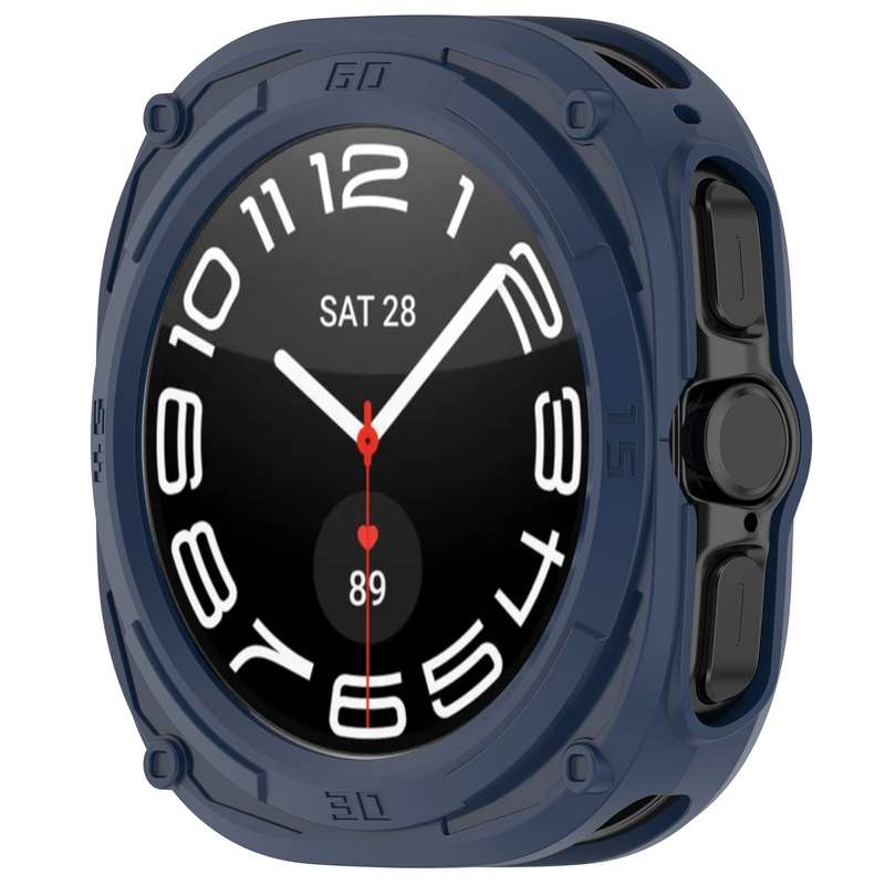 For Samsung Galaxy Watch 7 Ultra 47mm Armored TPU Watch Protective Case(Blue)