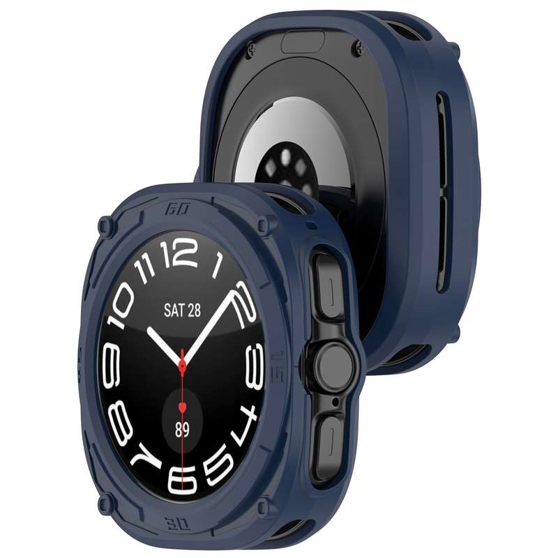 For Samsung Galaxy Watch 7 Ultra 47mm Armored TPU Watch Protective Case(Blue)