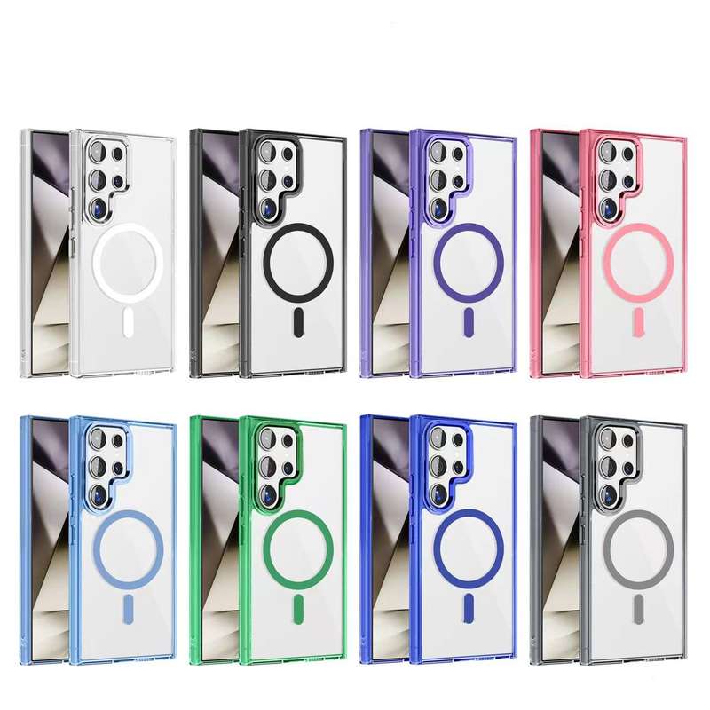 For Samsung Galaxy A35 5G Ice Color Magnetic Series TPU Hybrid Acrylic Magsafe Phone Case(Gray)