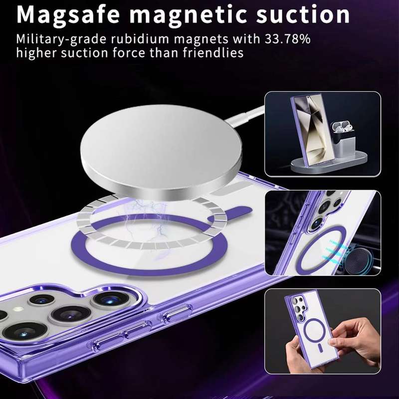 For Samsung Galaxy A35 5G Ice Color Magnetic Series TPU Hybrid Acrylic Magsafe Phone Case(Gray)