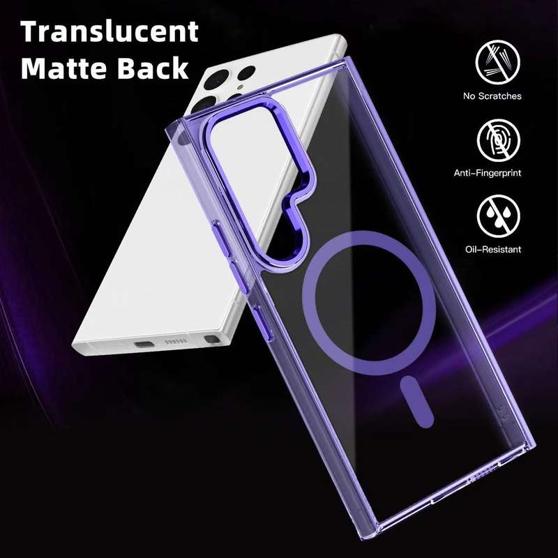 For Samsung Galaxy A35 5G Ice Color Magnetic Series TPU Hybrid Acrylic Magsafe Phone Case(Gray)