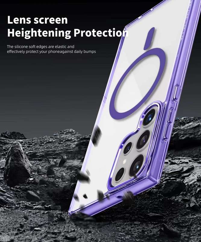 For Samsung Galaxy A35 5G Ice Color Magnetic Series TPU Hybrid Acrylic Magsafe Phone Case(Gray)