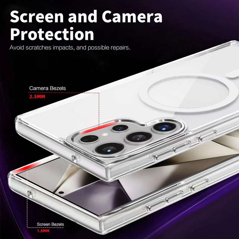 For Samsung Galaxy A35 5G Ice Color Magnetic Series TPU Hybrid Acrylic Magsafe Phone Case(Gray)