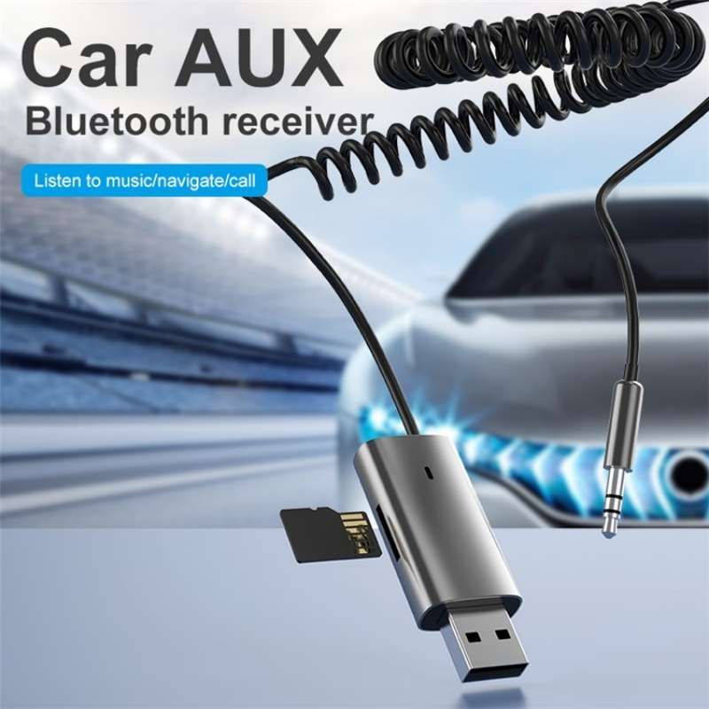 M01 Car Bluetooth Receiver Hands-Free Call 3.5mm AUX Stereo Car Wireless Adapter
