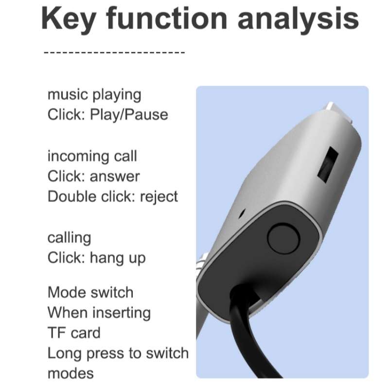 M01 Car Bluetooth Receiver Hands-Free Call 3.5mm AUX Stereo Car Wireless Adapter