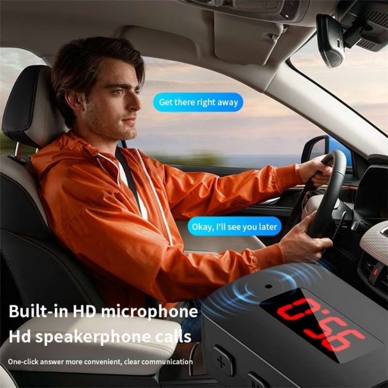 M10 Car Digital Display FM Radio USB Bluetooth Adapter Wireless Audio Receiver