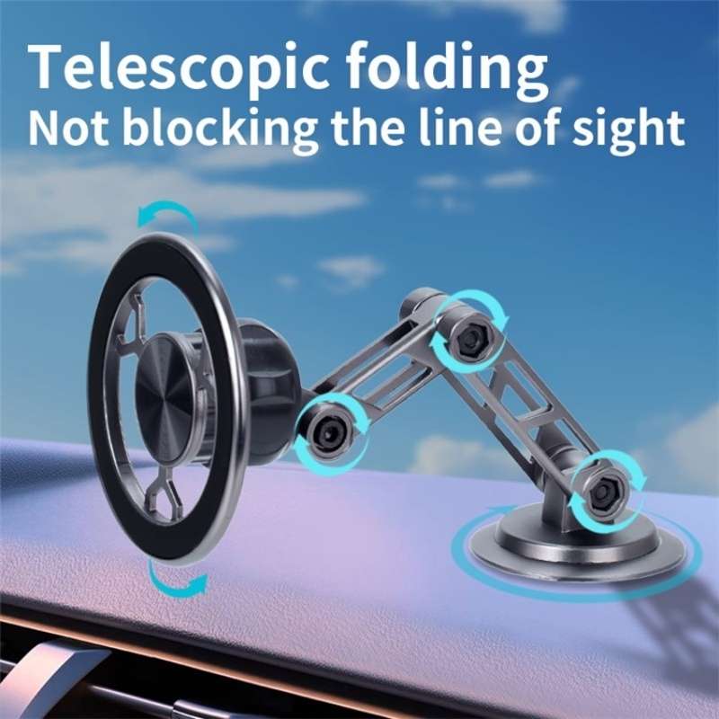 G188 Aluminum Alloy Adjustable Cellphone Stand Car Dashboard Magnetic Phone Holder