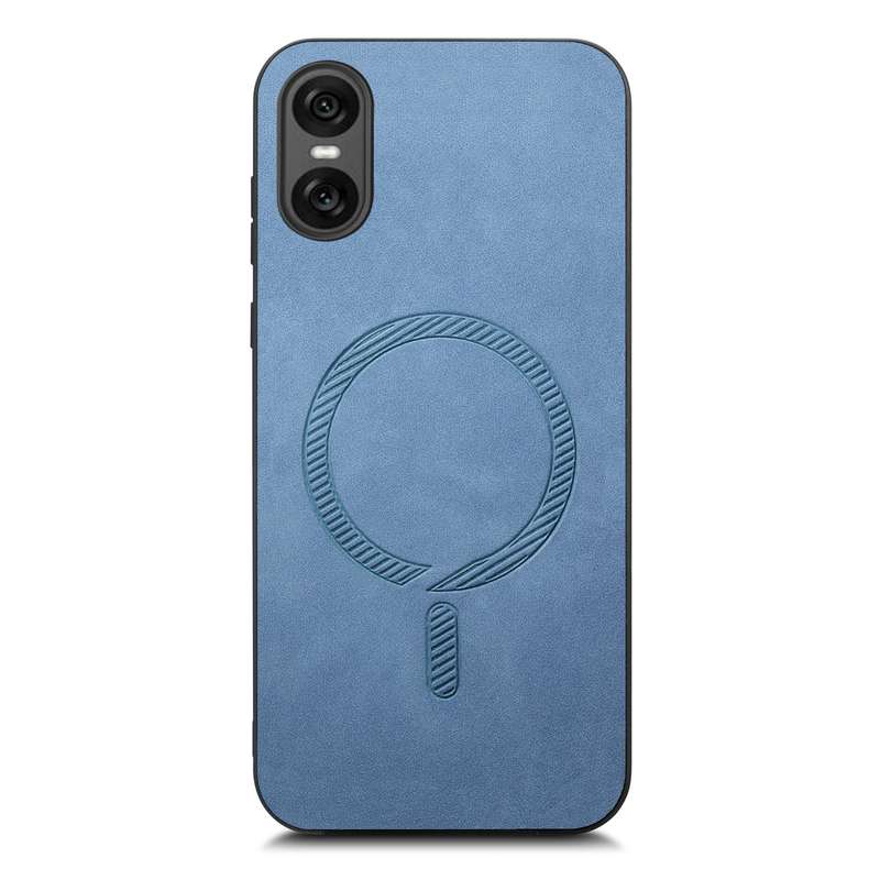 For Sony Xperia 10 V Retro Magsafe Magnetic PU Back Cover Phone Case(Blue)