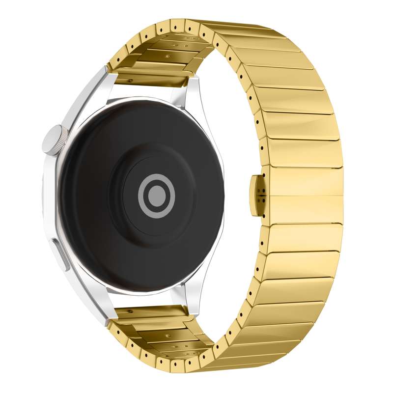 For Garmin Venu 3 22mm One Bead Paint Butterfly Buckle Alloy Watch Band(Gold)