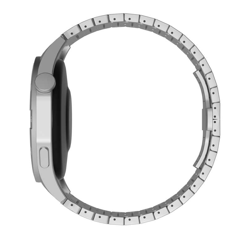 For Garmin Vivoactive 4 22mm One Bead Paint Butterfly Buckle Alloy Watch Band(Silver)
