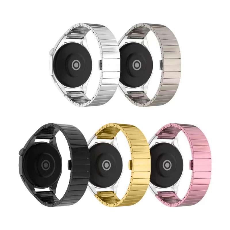 For Garmin Venu 3 22mm One Bead Paint Butterfly Buckle Alloy Watch Band(Gold)