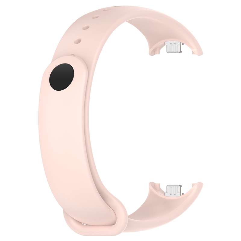 For Xiaomi Smart Band 9 / 9 NFC Metal Connector Solid Color Silicone Watch Band(Pink)