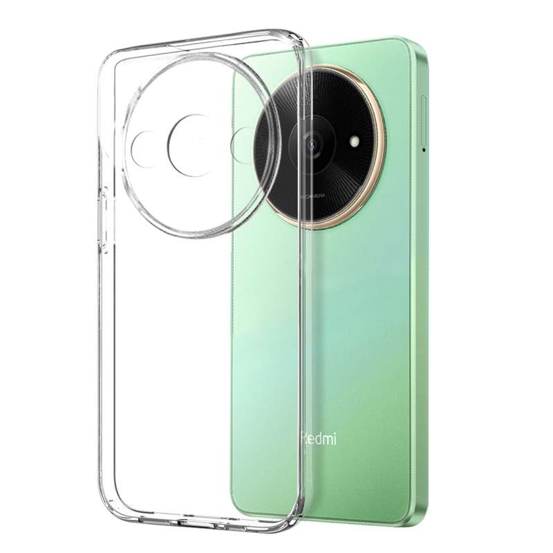 For Xiaomi Redmi A3x 4G NORTHJO Transparent TPU Phone Case with Tempered Glass Film(Transparent