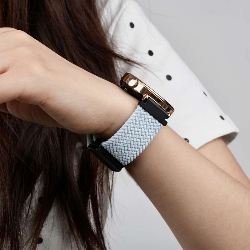 For Huawei Watch GT 2e 22mm Magnetic Buckle Braided Watch Band(Blue)