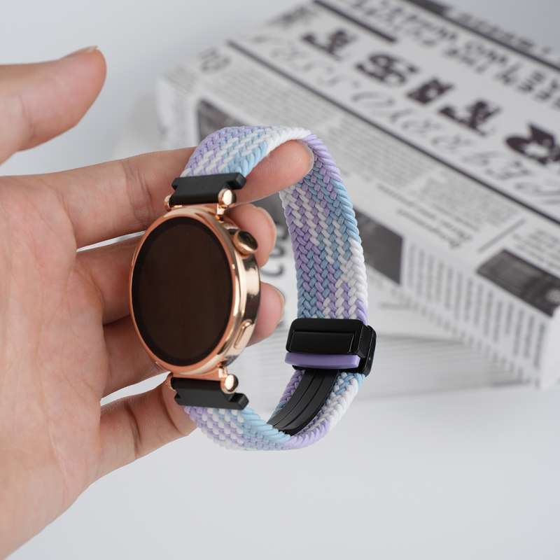 For Huawei Watch GT 2e 22mm Magnetic Buckle Braided Watch Band(Violet)
