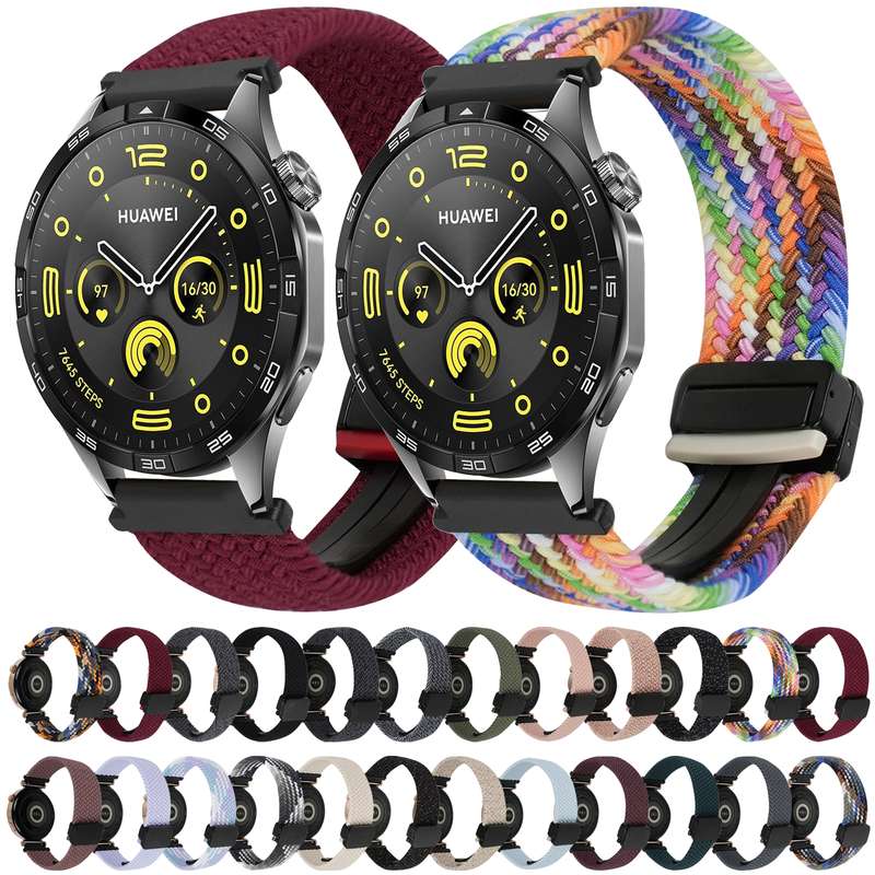 For Huawei Watch GT 2e 22mm Magnetic Buckle Braided Watch Band(Violet)
