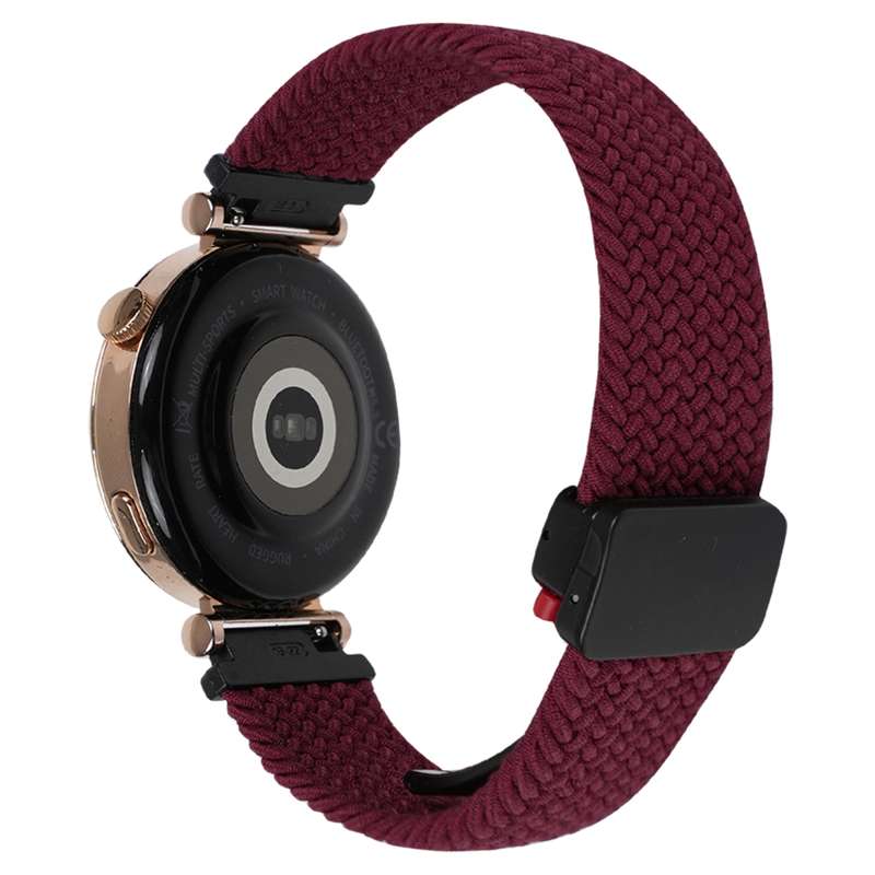 For Samsung Galaxy Watch 42mm 20mm Magnetic Buckle Braided Watch Strap(Wine Red)