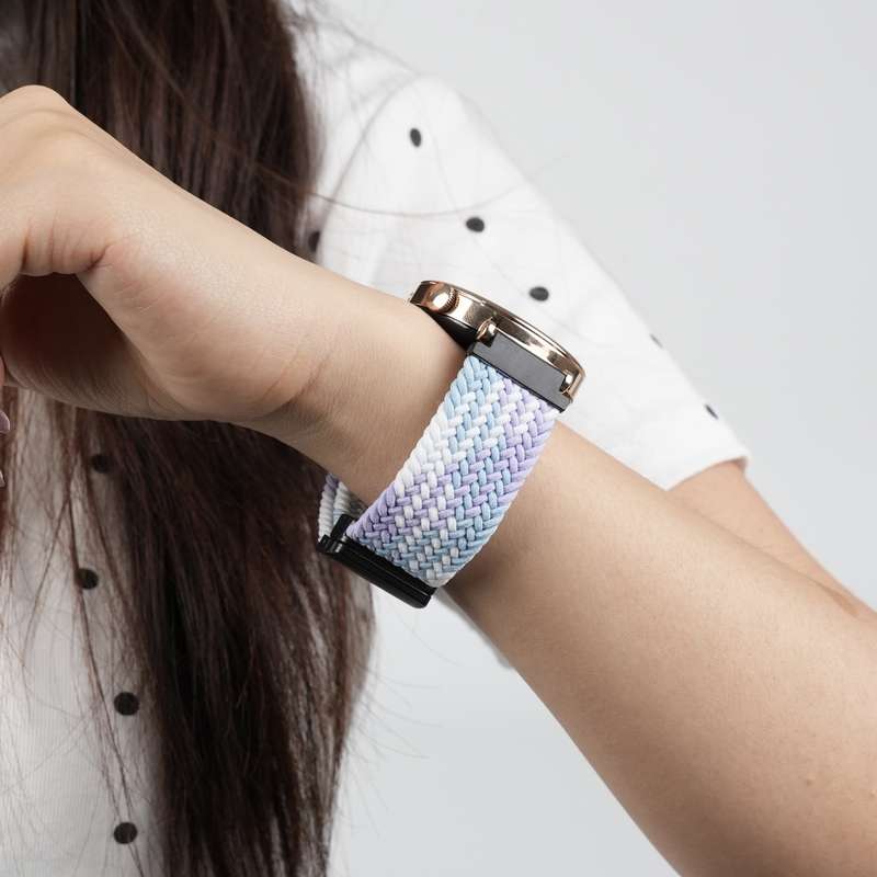 For Samsung Galaxy Watch 42mm 20mm Magnetic Buckle Braided Watch Strap(Violet)