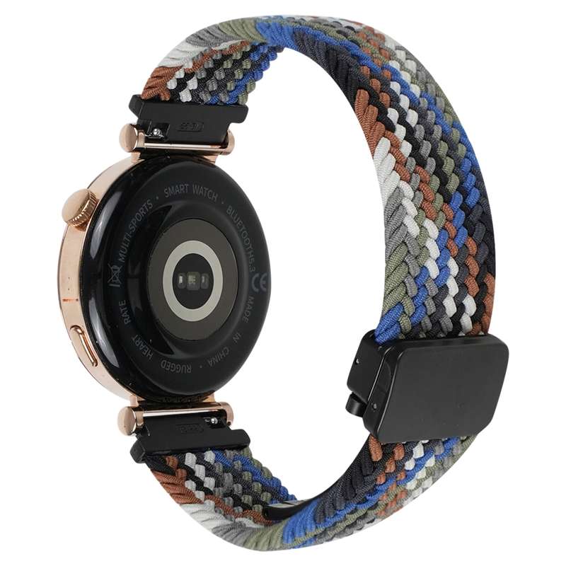 For Samsung Galaxy Watch 7 20mm Magnetic Buckle Braided Watch Strap(Denim Color)