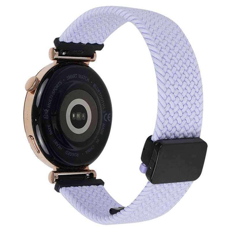 For Samsung Galaxy Watch 5 20mm Magnetic Buckle Braided Watch Strap(Purple)