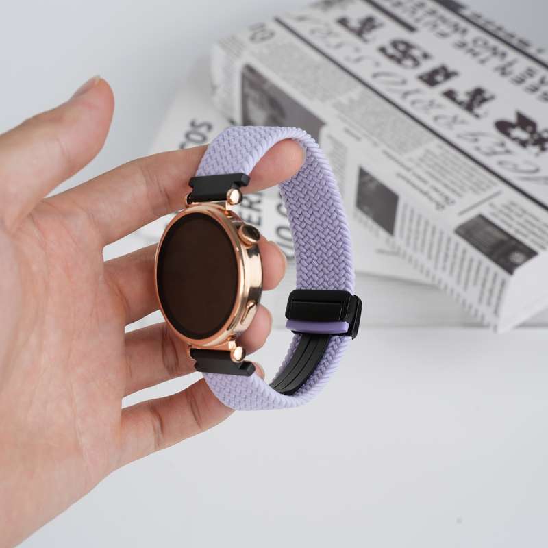 For Samsung Galaxy Watch 5 20mm Magnetic Buckle Braided Watch Strap(Purple)