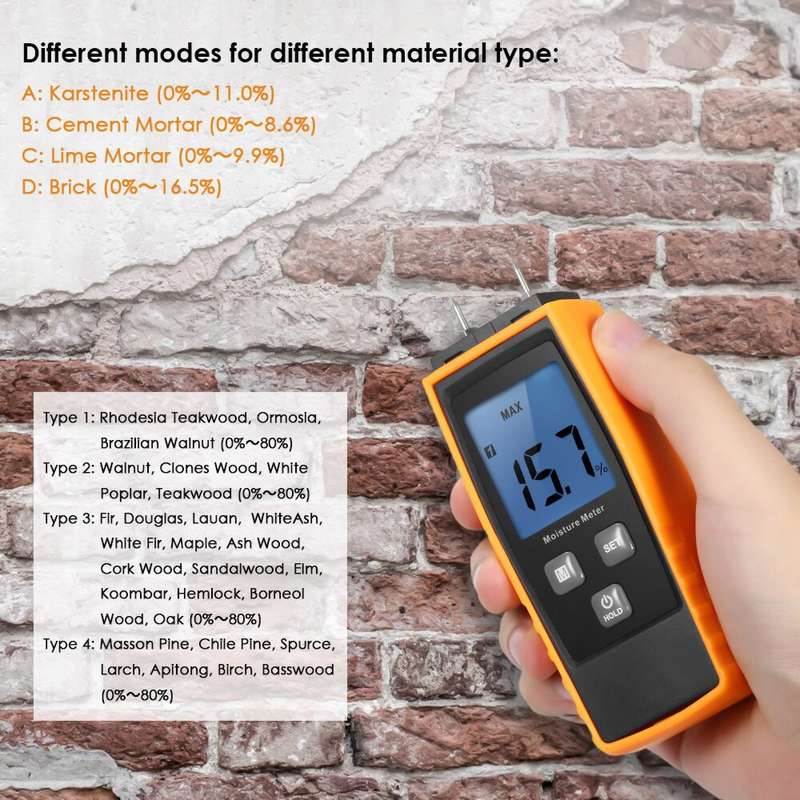 RZ660 Professional Wood Moisture Humidity Meter Digital Tester