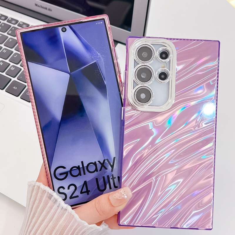 For Samsung Galaxy S24 FE 5G Plating Glitter Texture TPU Phone Case with Lens Film(White Feathe