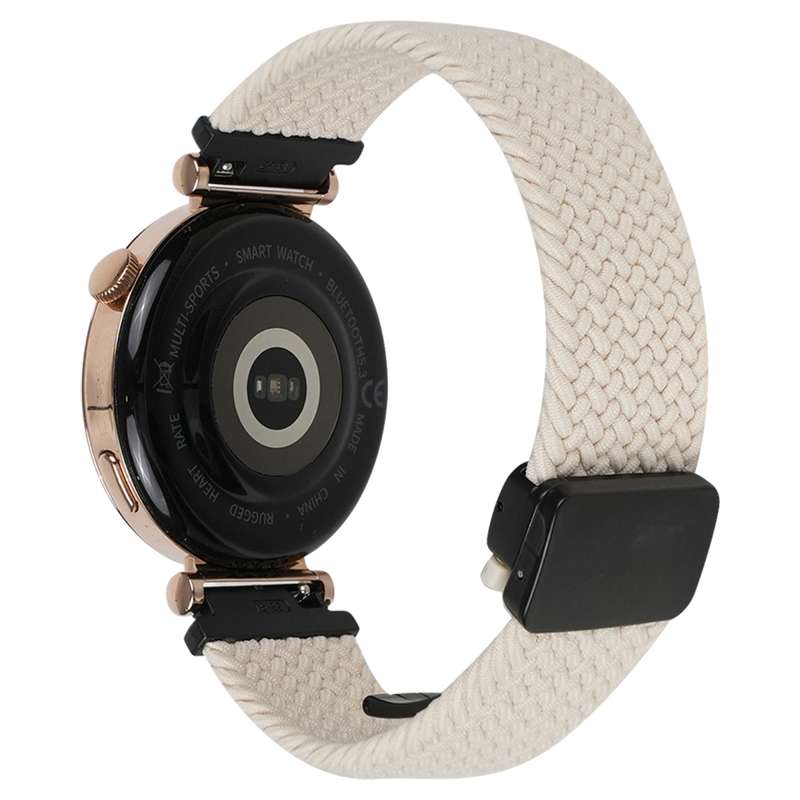 For Garmin Venu 3S 18mm Magnetic Buckle Braided Watch Band(Starlight)