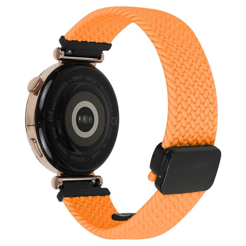 For Huawei Watch 2 20mm Magnetic Buckle Braided Watch Band(Orange)