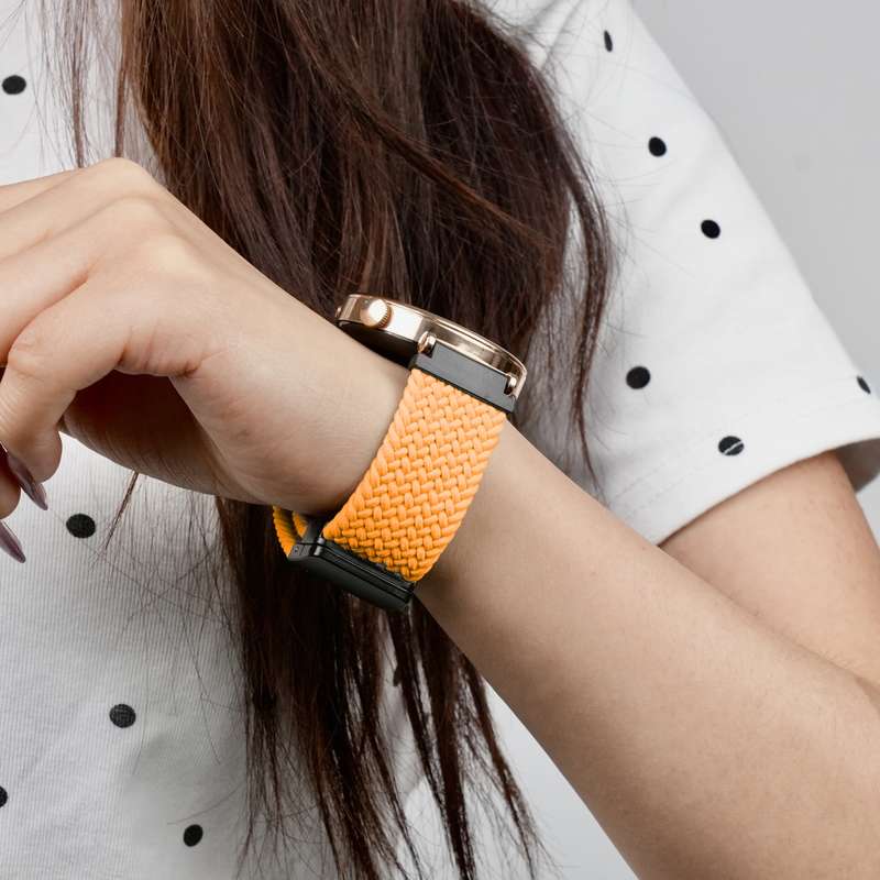 For Huawei Watch 2 20mm Magnetic Buckle Braided Watch Band(Orange)