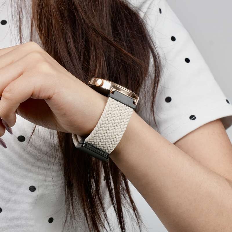 For Amazfit Pop Magnetic Buckle 20mm Braided Watch Band(Starlight)