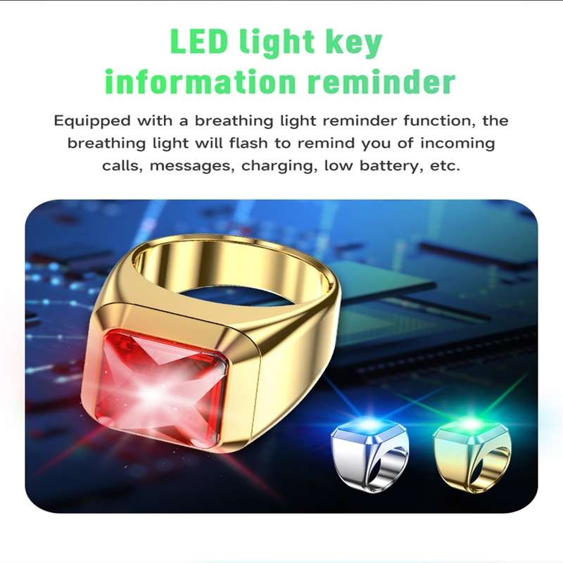 R1 Smart Ring, Support Heart Rate / Blood Oxygen / Sleep / Remote Photography(Red)