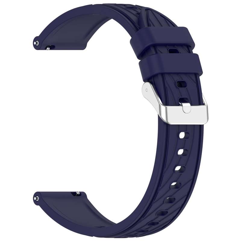 For Garmin Forerunner 255 Music Stripe Texture 22mm Silicone Watch Band(Dark Green)