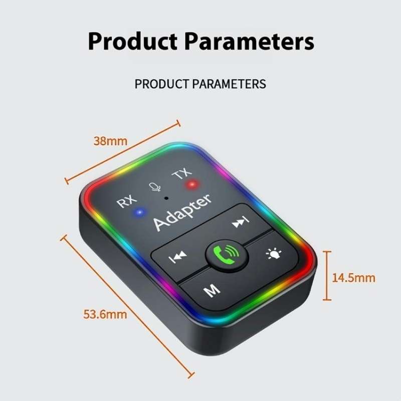 Q9 Support TF Card Playback 2-in-1 Bluetooth 5.3 Wireless Transmitter / Receiver MP3 Player