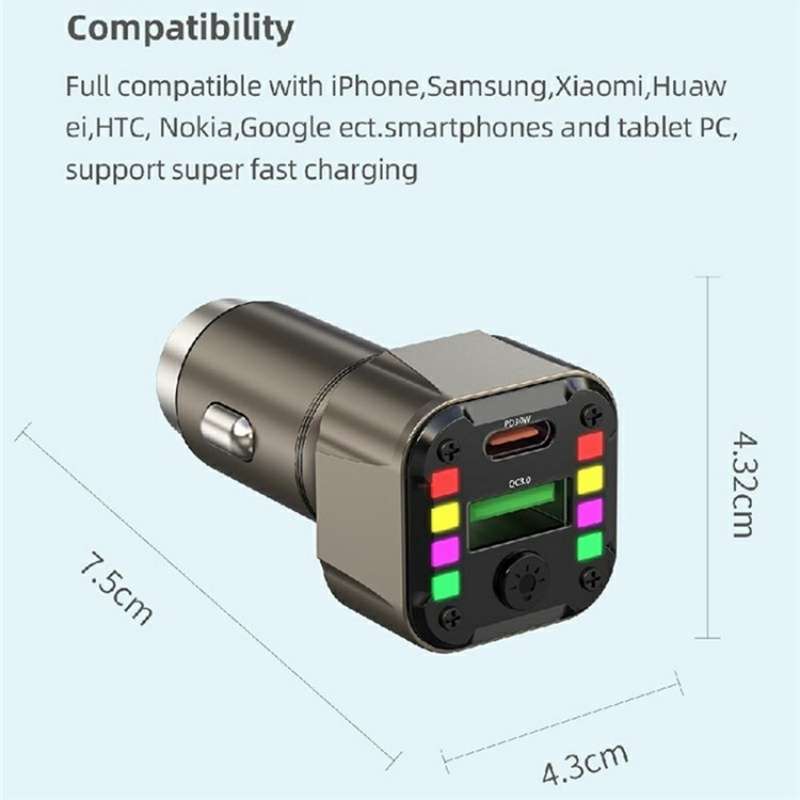 K24 Dual Ports Car Charging Adapter Car Charger PD 30W QC 3.0 Super Charger