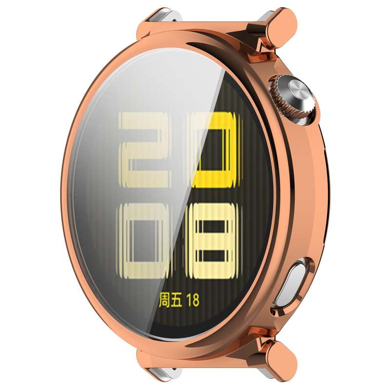 For Huawei Watch GT5 Pro 42mm Electroplated TPU Full Coverage Watch Protective Case(Light Gold)