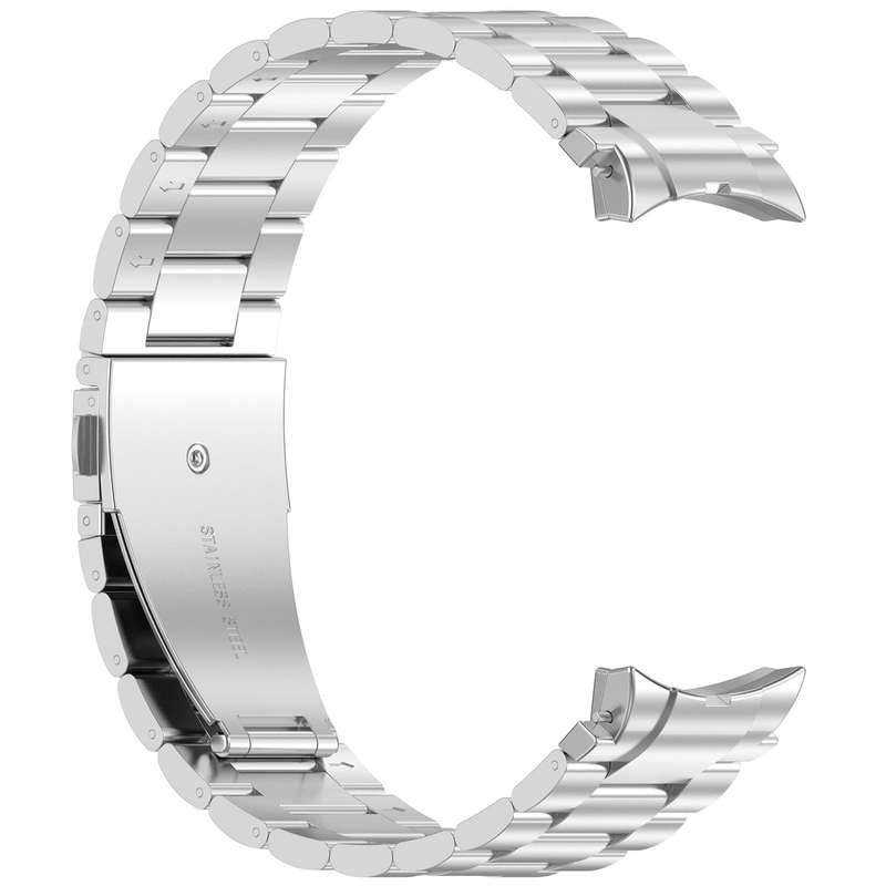 For Samsung Galaxy Watch 7 40 / 44mm Three Beads Button Quick Release Metal Watch Band(Black)