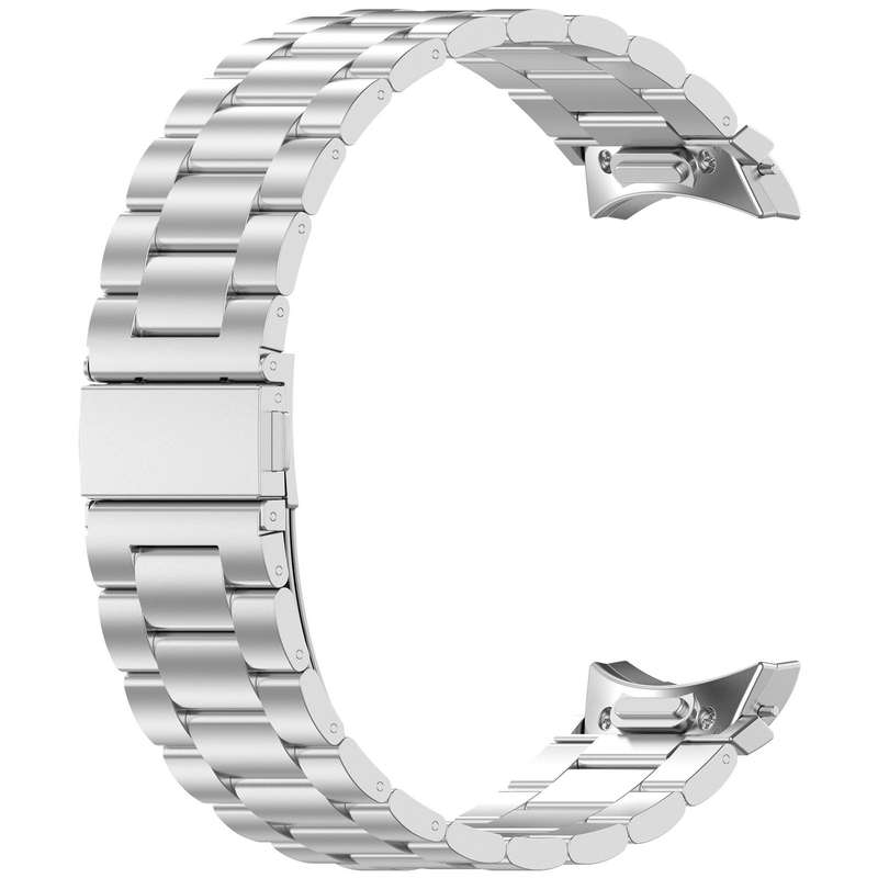 For Samsung Galaxy Watch 5 Pro Three Beads Button Quick Release Metal Watch Band(Black)
